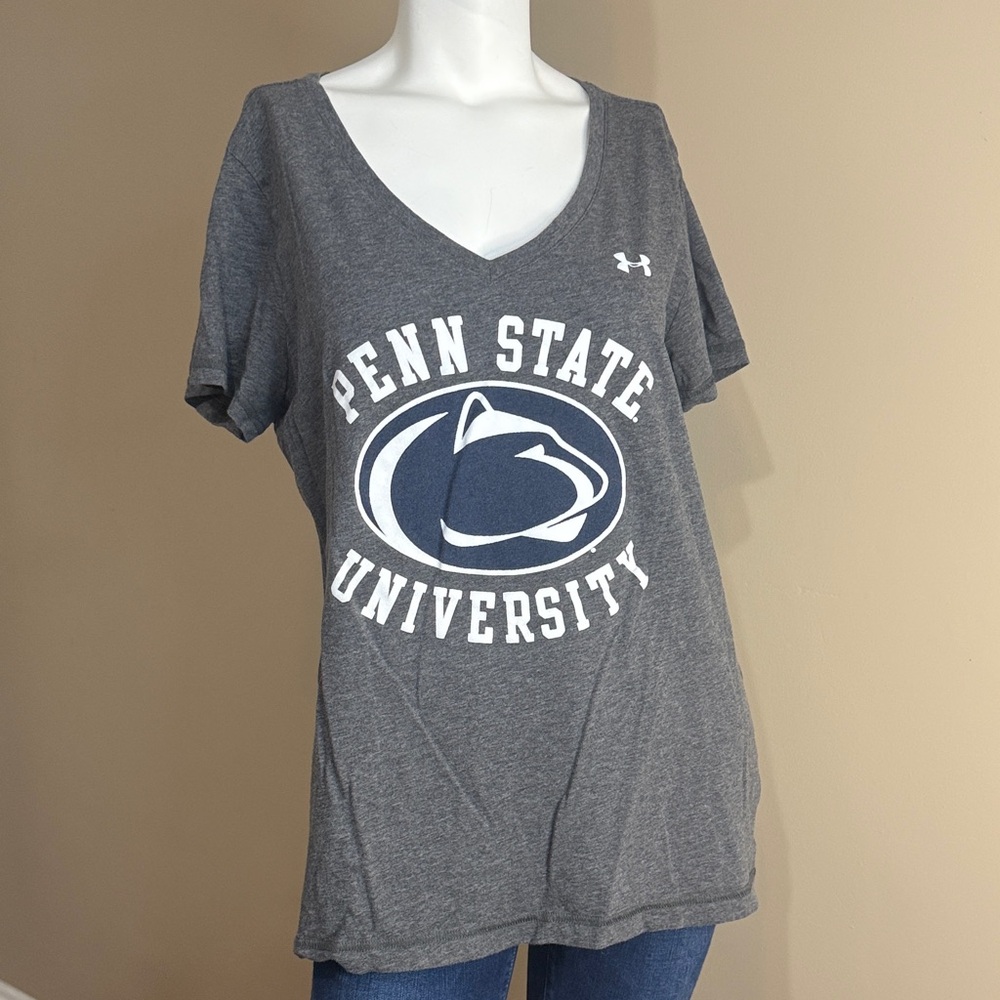 Under Armour Women's Gray Penn State Short Sleeve Tee